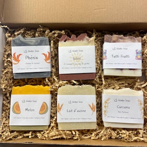 Gift set for her | 6 Handcrafted Bars | Gift box for women | Spa Kit for Women | Gift set for Her | Personalized THANK YOU card Upon Request