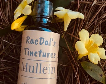 Organic Mullein Tincture: Apple Cider Vinegar Herbal Extract