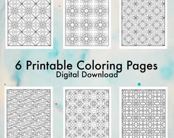 6 pages de motifs à télécharger et à colorier