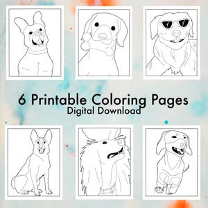 Cute Dog Coloring Pages Downloadable And Printable Color Digitally Or By Hand