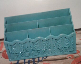 Urban Chic Decor- White Jewelry Holder Desk Organizer Painted Valet Great Gift Idea Shabby Vintage Valet Shabby Beach Decor