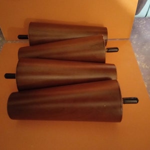 Brown Wood Furniture Legs--Set of 4--(6" tall)