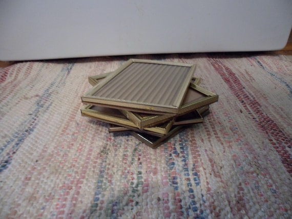 Vintage Gold Metal 5 x 7 Picture Frames--Wedding Table Numbers--Set of 5