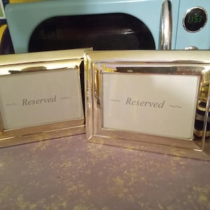 Matching Silver 5 x 7 Picture Frames--Wedding Table Numbers--Set of 2