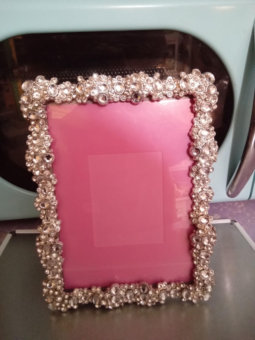 Silver Rhinestone 5 X 7 Picture Frame--wedding Table Number - Etsy
