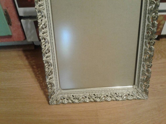 Vintage Extra Large Ornate White Picture Frame