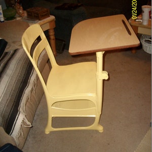 Your Choice--Painted Wood and Metal School Desk / Antique School Desk / Kids Furniture / Home Schooling / Industrial School Desk