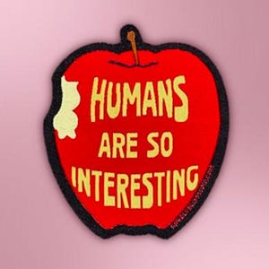 Parche termoadhesivo tejido de anime "Los humanos son tan interesantes"