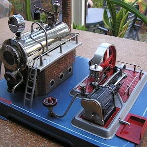 Wilesco D20-stoommachine – vintage model met originele doos (jaren 60)