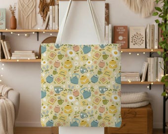 Rise and Shine Morning Motivation Tea Pot Tote Bag