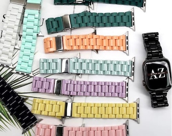Resin Apple Watch Band For 38mm 40mm 41mm 42mm 44mm 45mm 46mm 49mm SE ULTRA Gift For Her Mom Wife