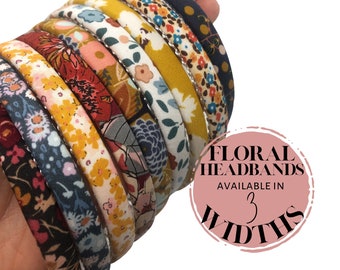 Fall & Winter Floral Headbands | Skinny, Thin, Average: Women or Girls