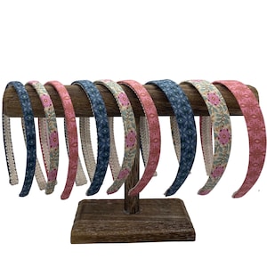 Floral Headbands made from Victorian Inspired Fabrics | Skinny, Thin & 1 inch Headbands