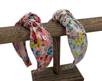 Top Knot Headbands made from Liberty of London  Floral Fabrics
