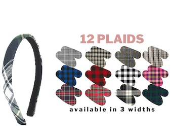 Plaid Headband, 12 Preppy Plaids for Adults & Girls