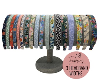 Headbands made from Rifle Paper Co. Fabrics | Skinny Headband, Thin Headband, Average Headband