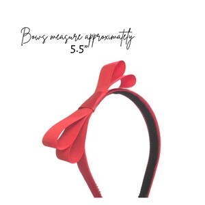 Large Bow Headband - Preppy Simple 1 inch Headband | 12 colors | Girls & Adults image 4