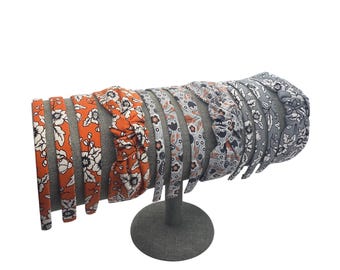 Fasce per capelli arancioni e grigie autunnali Fasce sottili