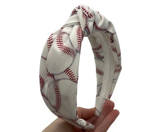 Baseball Headband - Baseball Top Knot for Girls or Women
