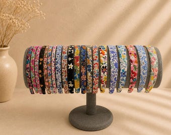 Headbands made from Liberty of London Fabrics, Skinny, Thin or 1 inch, Tana Lawn: 20 choices