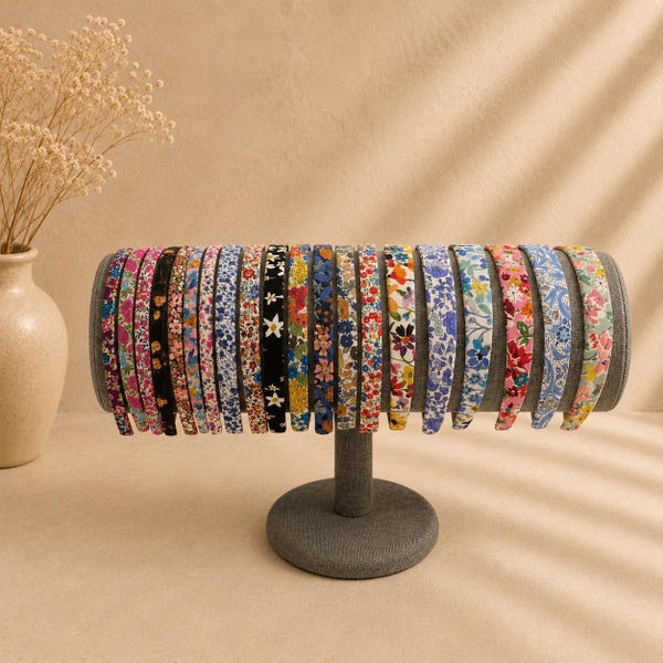 Headbands made from Liberty of London Fabrics, Skinny, Thin or 1 inch, Tana Lawn: 20 choices