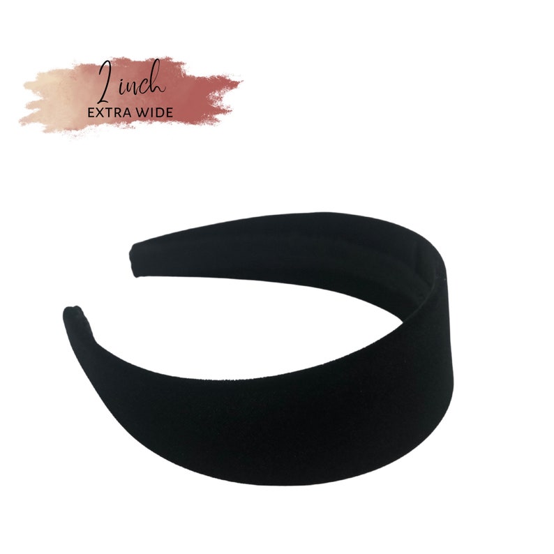 Velvet Headband Preppy Hairband Basic Velvet Hairband Choose Color & width image 9