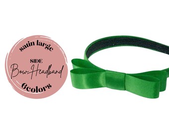 Preppy Bow Headband | Emerald Green, Black, Navy & More | Large Bow on Headband | Adults or Girls