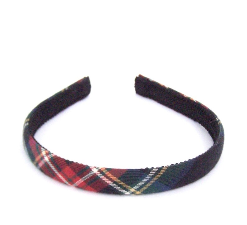black plaid headband