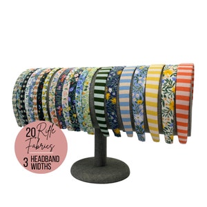Fasce per capelli realizzate con tessuti Rifle Paper Co. / Fascia sottile, fascia sottile, fascia media