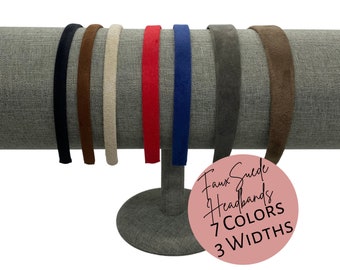 Faux Suede Headband | Black, Brown, Navy, Red & More | Women and girls