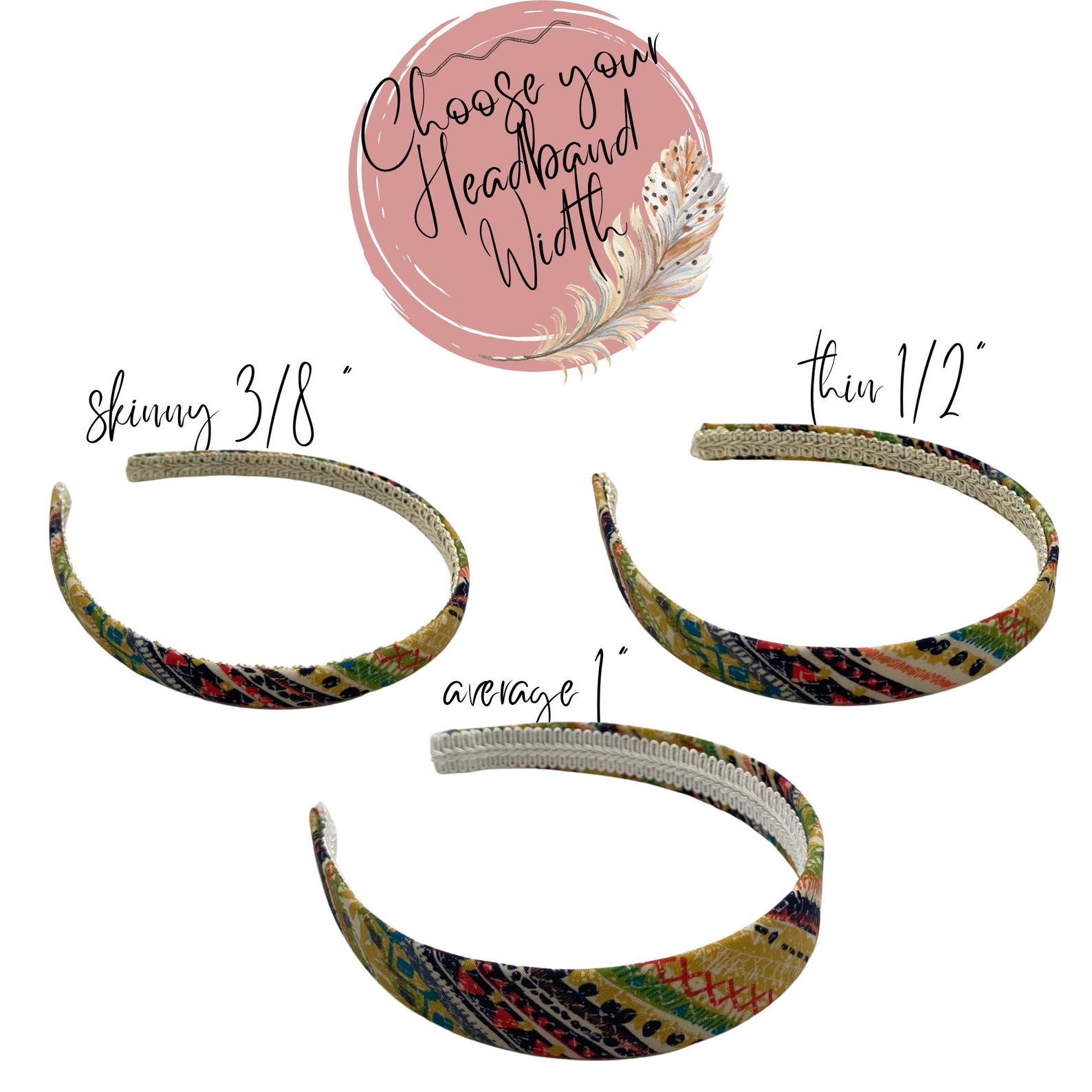 Boho Headbands Indie Folk Hair Bands Women or Girls Etsy