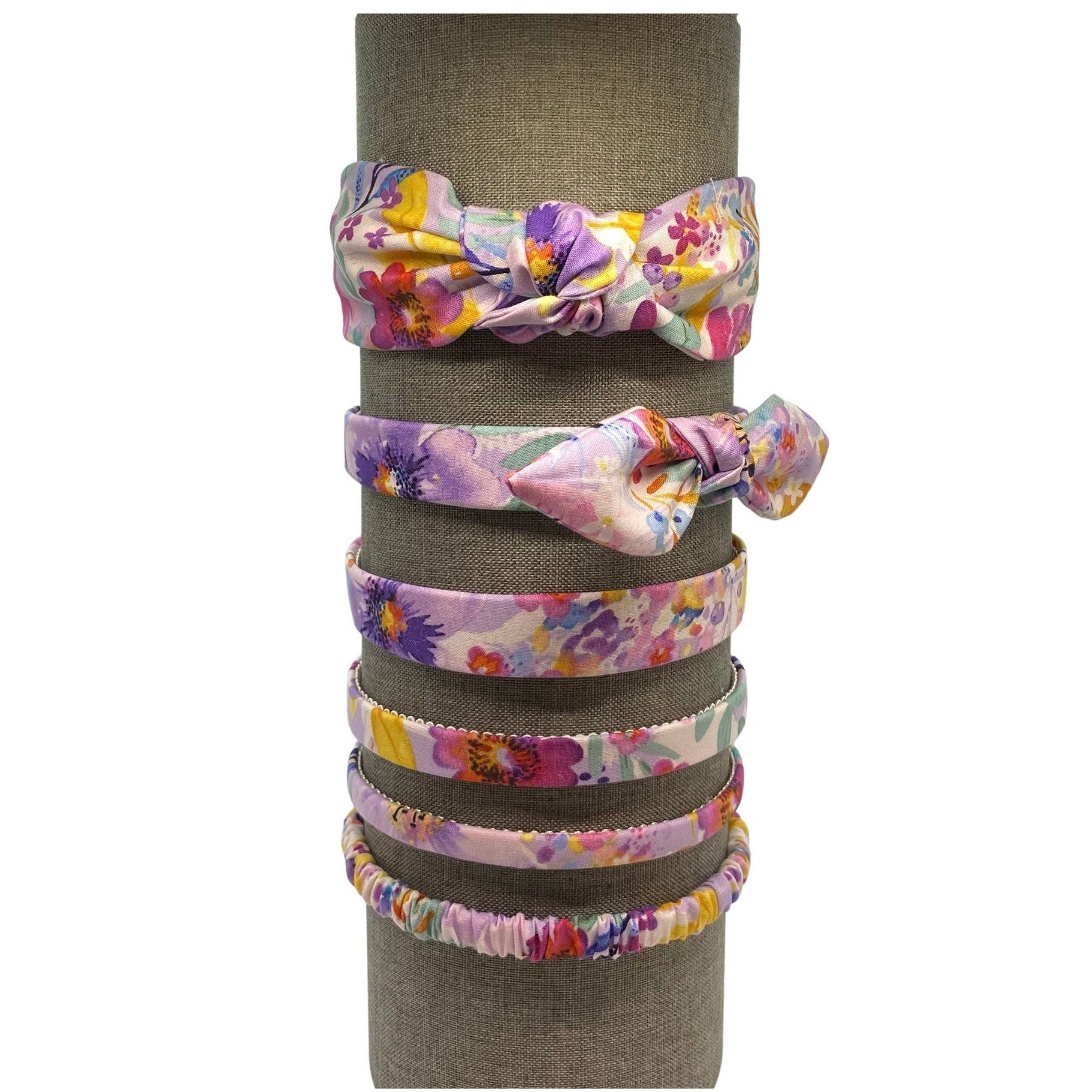 Watercolor Floral Headbands | Skinny, Thin, 1 inch or Top Knot Headband