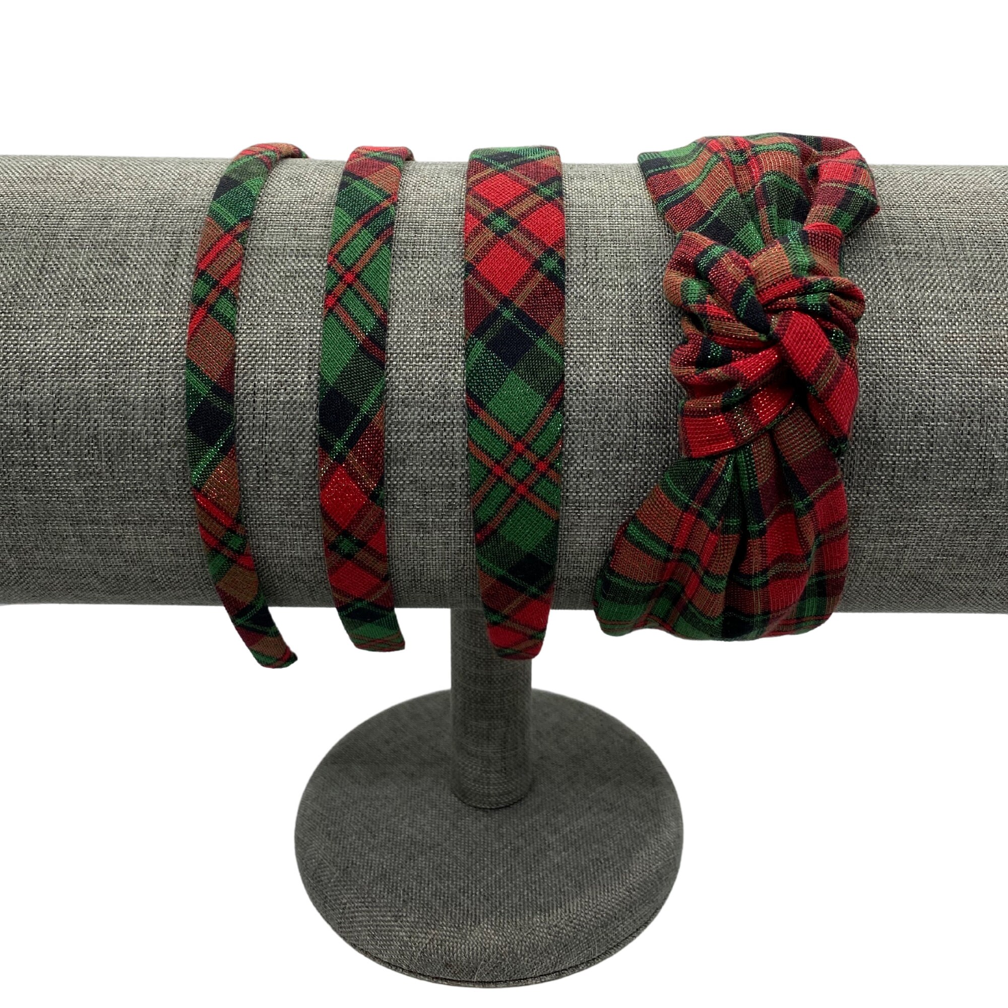 J Crew Tartan Knotted Headband in Black Red Greed Christmas Holiday Plaid Tartan Holiday Style - Not young, not old...somewhere in between main image 3