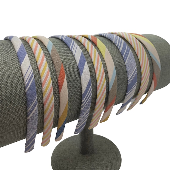 Preppy Striped Headband | Spring,  | Fabric Covered Hair band | Girls & Adults