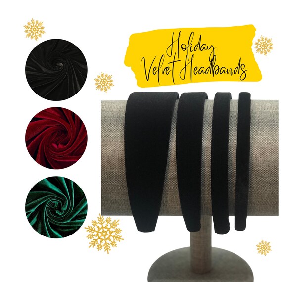 VELVET RIBBON WRAP HEADBAND - Black