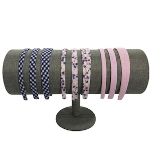 Preppy Gingham Plaid & Floral Headbands | Pink, Navy, White | Skinny, Thin and 1&quot; Headbands