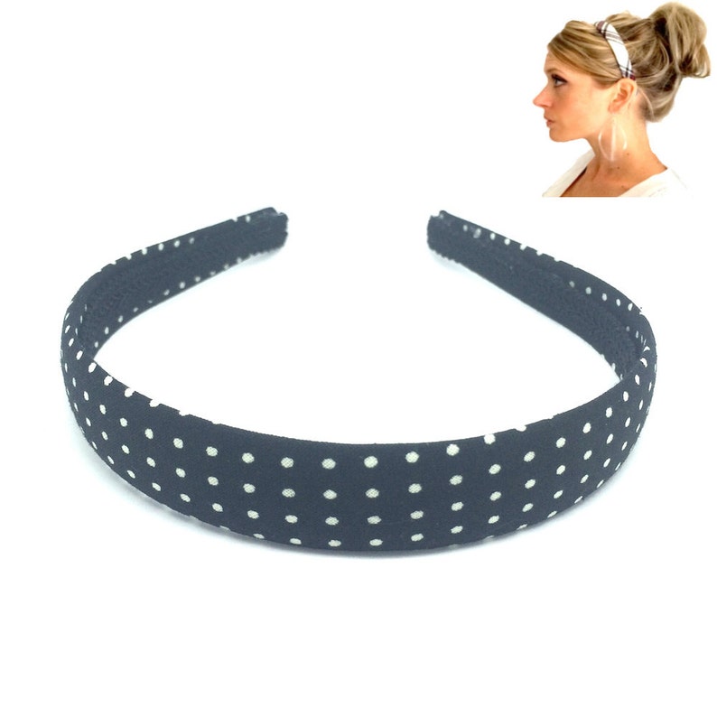 Polka Dot Headband Black and White Polka Dot Headband Big Etsy