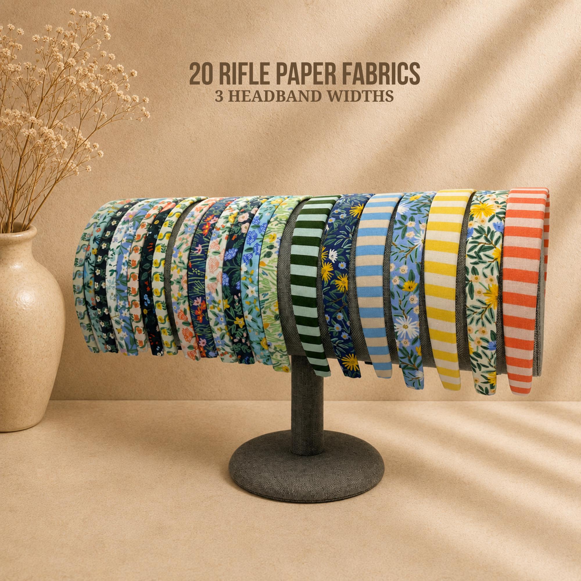 Rifle Paper Co. の生地で作られたヘッドバンド | スキニーヘッド 