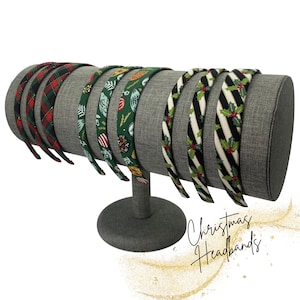 Bandeaux de Noël - Plaid, houx ou décorations | Rouge, vert, or métallique