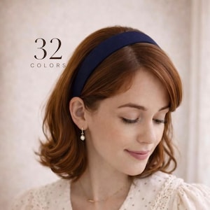Solid Headband for Women or Girls  | Plain Basic Hard Headbands - One inch Wide Hair Band