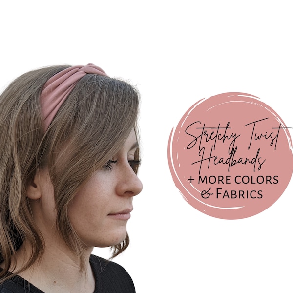 Soft & Stretchy Twist Headband | Choose Color | for Adults orTeens