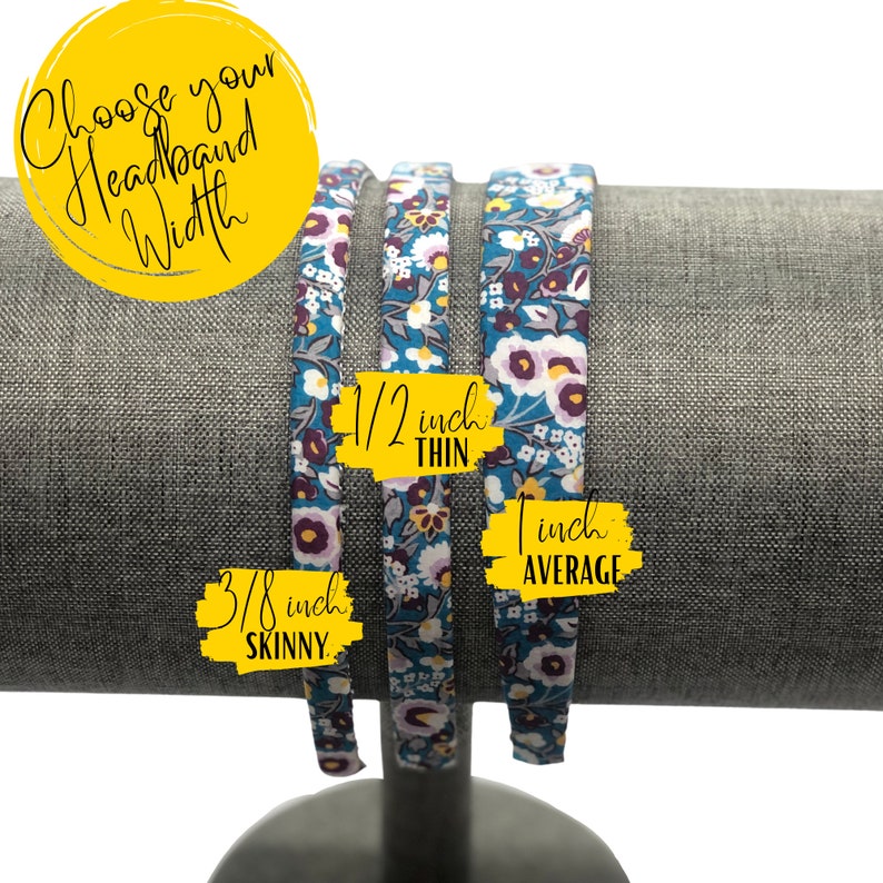 Headbands Made From Liberty of London Fabrics Skinny Thin or Etsy