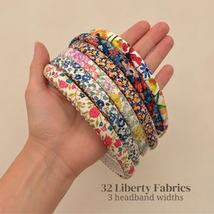 Headbands made from Liberty of London Fabrics, Skinny, Thin or 1 inch, Tana Lawn:  32 choices