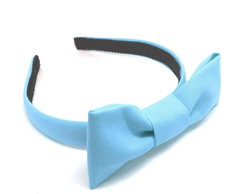 Sky Blue Bow Headband Preppy Blair Waldorf Bow Headband in Etsy