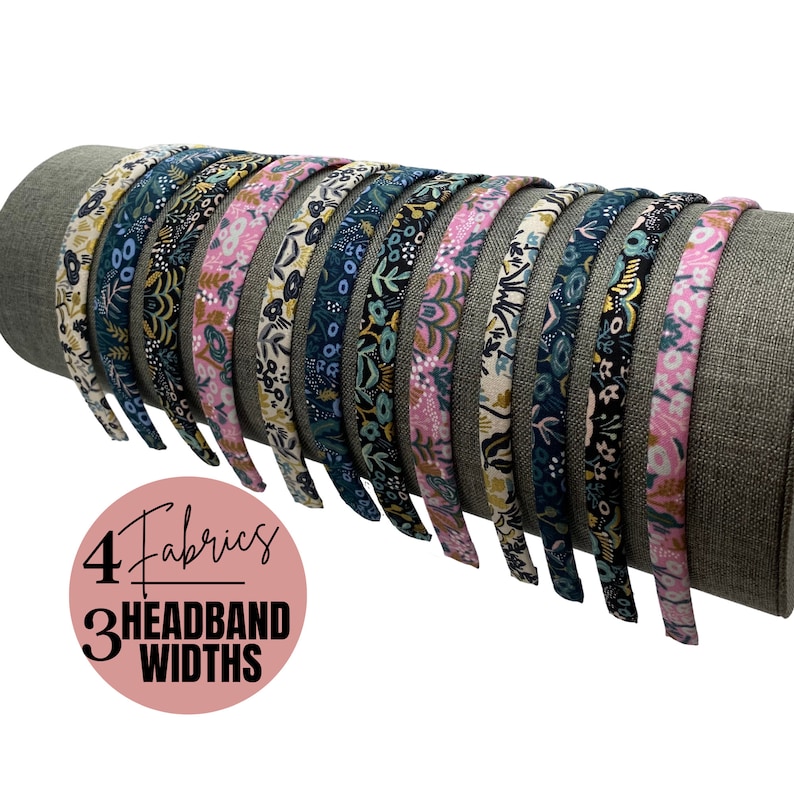 Headbands Made From Rifle Paper Co. Fabrics Skinny Headband Etsy