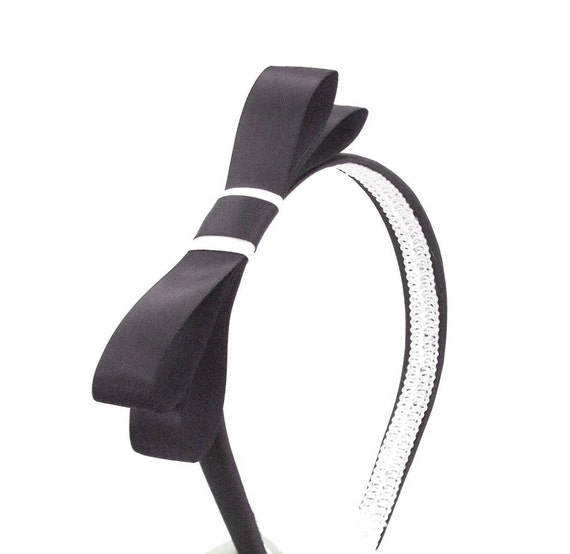 white bow headband