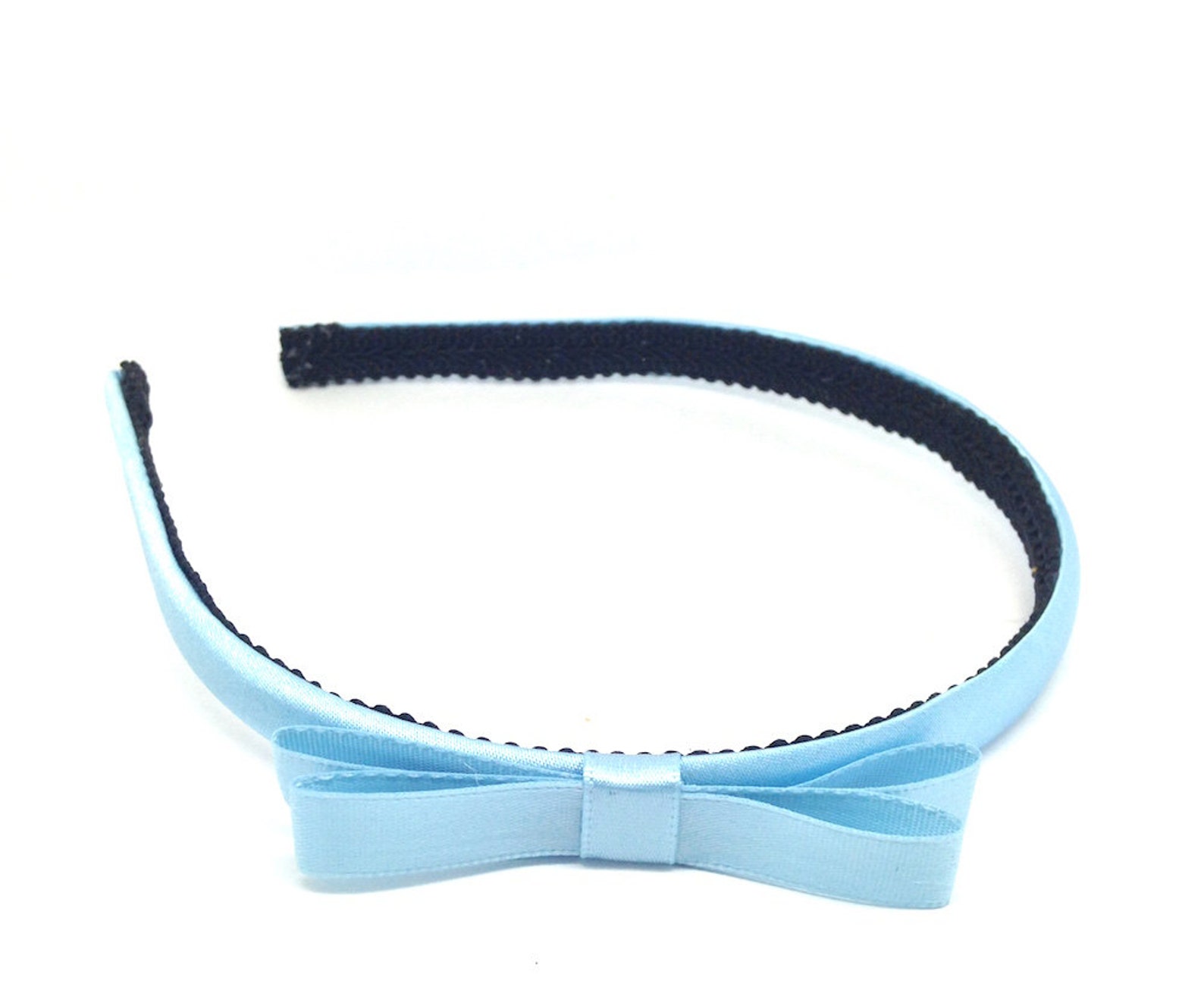 Light Blue Bow Headband little girls or big girls headbands Etsy