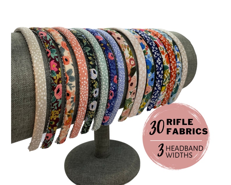 Headbands Made From Rifle Paper Co. Fabrics Skinny Headband Etsy
