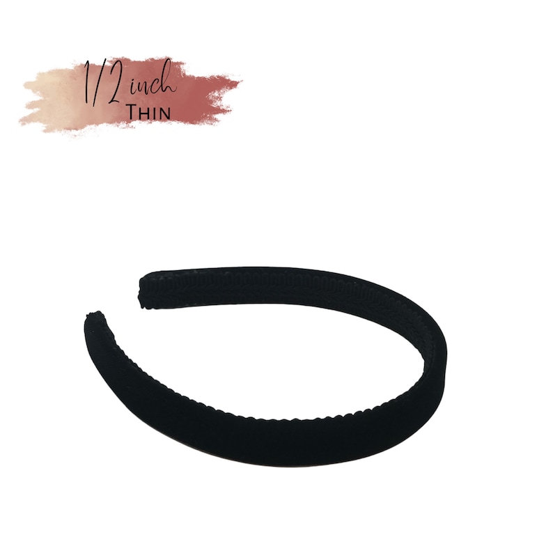 Velvet Headband Preppy Hairband Basic Velvet Hairband Choose Color & width image 7