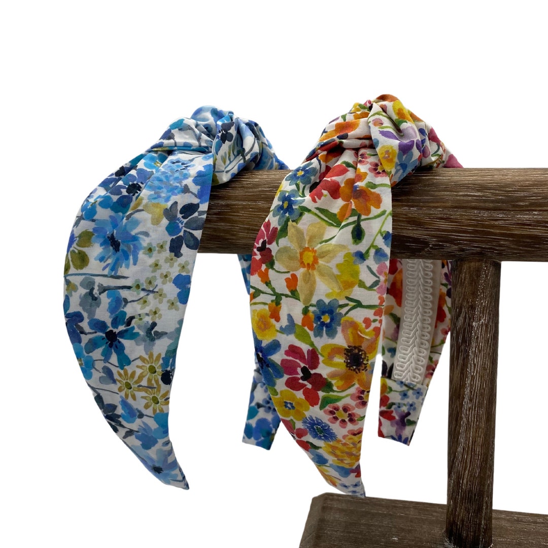 Floral Top Knot Headband From Liberty of London Fabrics Etsy